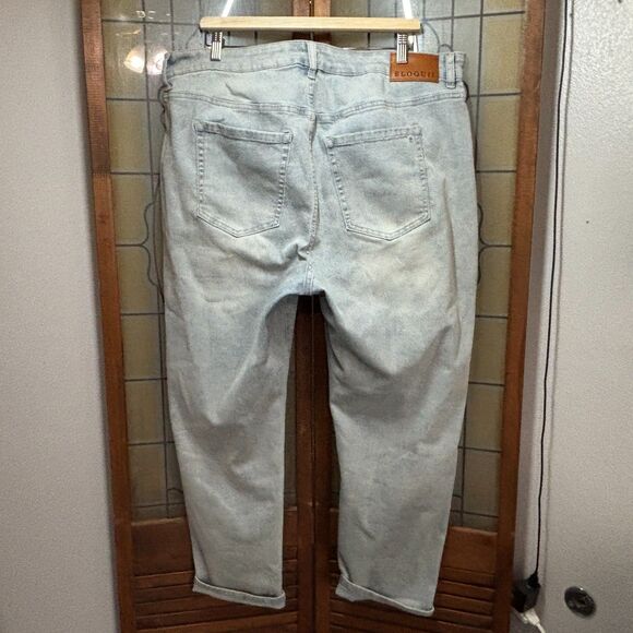 Eloquii Light Wash Straight Leg High Rise Plus Size Jeans Size 18 - Picture 2 of 10